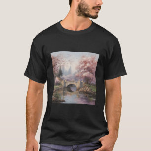 Camiseta Mistura de Jardins de Cerejeira Japoneses e Renai