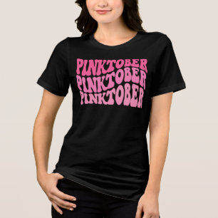 Camiseta Mistura de Mês de consciência do câncer de mama de