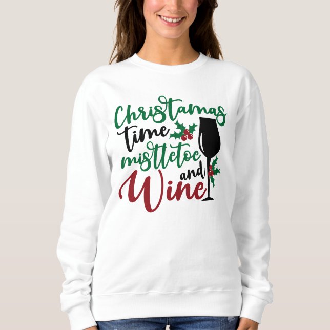 Camiseta Mistura de Natal e Vinho (Frente)