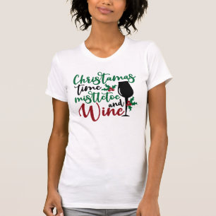 Camiseta Mistura de Natal e Vinho