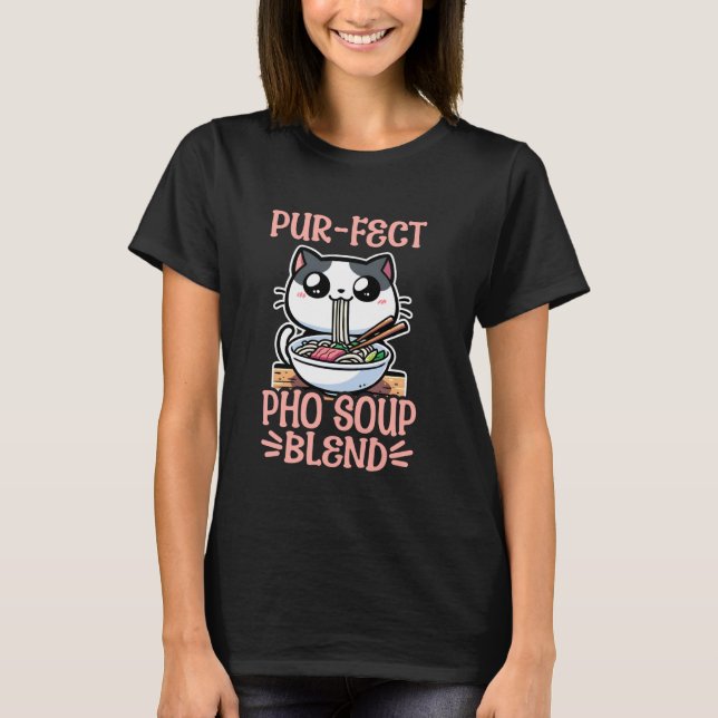 Camiseta Mistura de Sopa Pho Pur-Fect - Sopa Pho de Comida  (Frente)