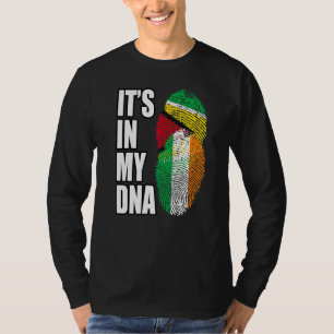 Camiseta Mistura Irlandesa e Guianesa DNA Bandeira Herança