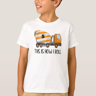 Camiseta misturador de cimento em qualquer idade de anivers