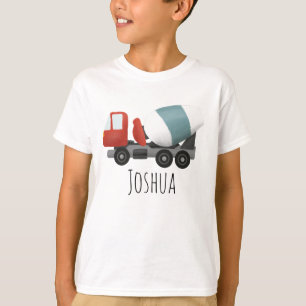 Camiseta Misturador de Cimentos de Construção Azul Boys e