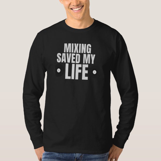 Camiseta Misturar Minha Vida De Vinil Dj (Frente)