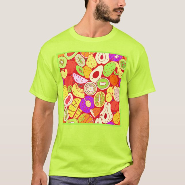Camiseta Misturas incríveis de Padrões Fruta. Comprar Agora (Frente)