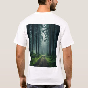 Camiseta Misty Forest Nature Scene   Foto HD 8K   Animais s