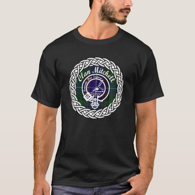 Camiseta Mitchell Surname Sobrenome Scottish Clan Crest (Frente)