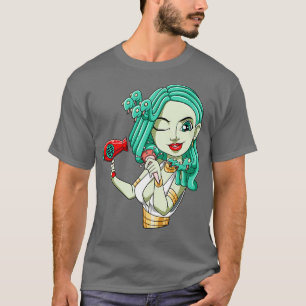 Camiseta Mitologia do cabeleireiro engraçada amaldiçoamento