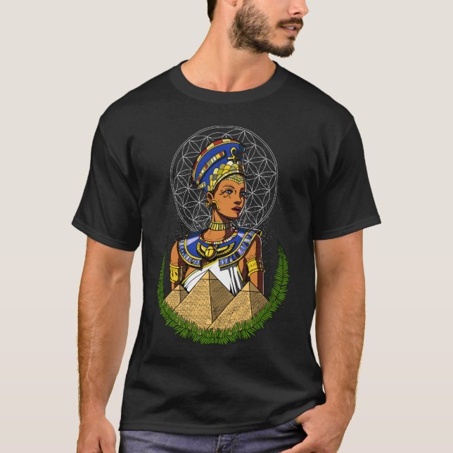 Camiseta Mitologia egípcia da deusa da rainha de Nefertiti (Frente)