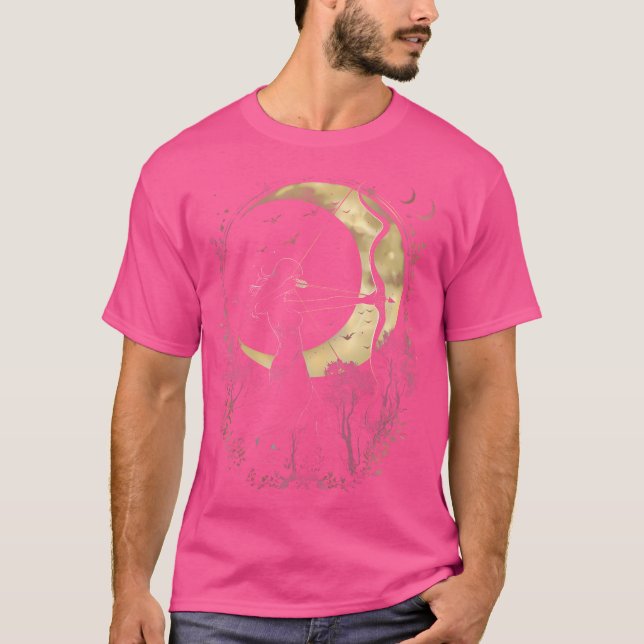 Camiseta Mitologia Grega Artemis Arco Archery Moon (Frente)