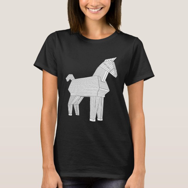 Camiseta mitologia grega trojan grego de história de odisse (Frente)