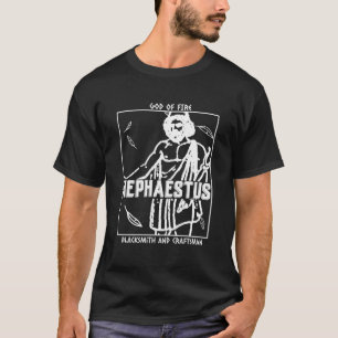 Camiseta Mitologia Hephaestus Deus Do ferreiro De Fogo E Cr