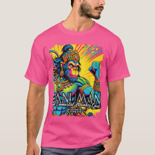 Camiseta Mitologia Hindu Hanuman Deus Macaco Espiritualidad