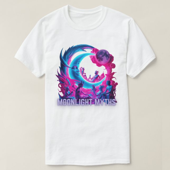 Camiseta Mitos Luzes - Lunar Próximo (Frente do Design)
