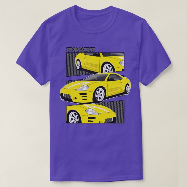 Camiseta Mitsubishi Eclipse 3g Amarelo (Frente do Design)