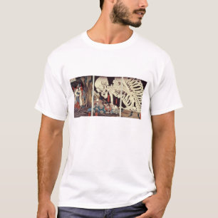 Camiseta Mitsukini que provoca o espectro de esqueleto,