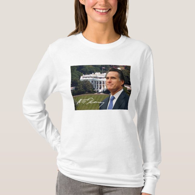 Camiseta Mitt Romney & casa branca (Frente)