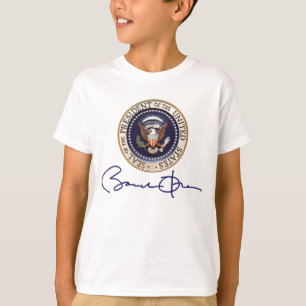 Camiseta Miúdo da assinatura do presidente Barack Obama