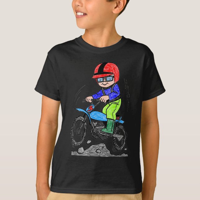Camiseta Miúdo na bicicleta (Frente)