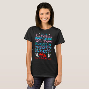 Camiseta Miúdo que aumenta esposa faltante do operador da