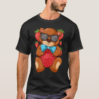 Miúdos Cute Strawberry Teddy Bear Enchido Brinqued