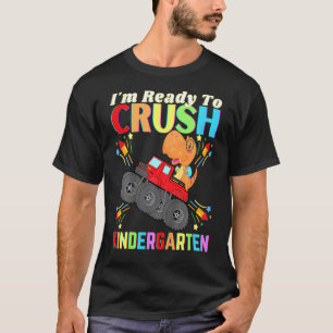 Camiseta Miúdos Dinossauro Estou Pronto Para Esmagar A Dive
