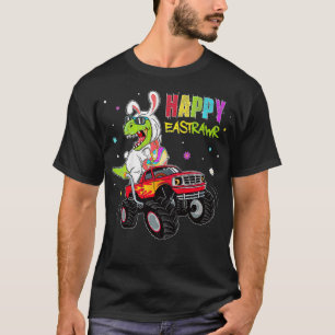 Camiseta Miúdos Dinossauros A Andar a Caminhão Monstro