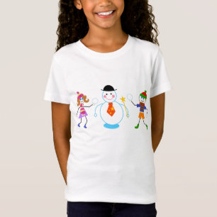 Camiseta Miúdos do boneco de neve