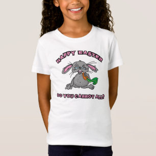 Camiseta Miúdos engraçados do coelho de felz pascoa