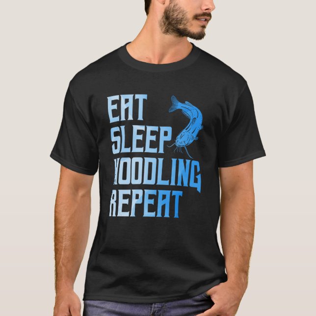 Camiseta Miúdos Flathead Peixes Comem Sono Arrefecendo Catf (Frente)