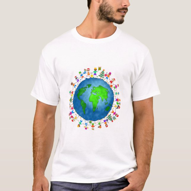 Camiseta Miúdos globais do Natal (Frente)