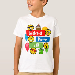 Camiseta Miúdos ou meninos coloridos da festa de