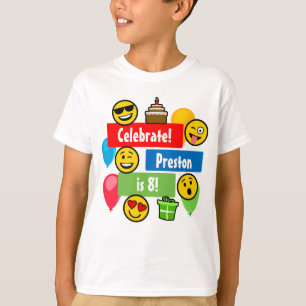 Camiseta Miúdos ou meninos coloridos da festa de
