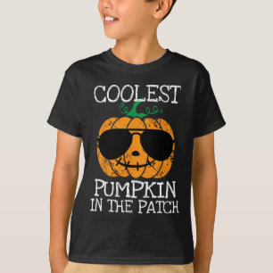Camiseta Miúdos Pumpkin Mais Fresco No Patch Halloween Boys