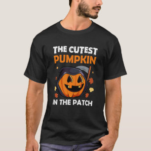 Camiseta Miúdos Pumpkin Mais Justo No Patch Da Coluna De Ha