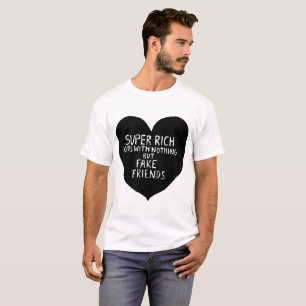 Camiseta Miúdos ricos super com nada mas parte superior dos