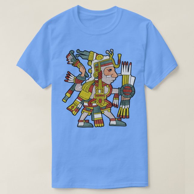 Camiseta Mixcoatl Aztec Deus Serpente Mayan Inca Toltec (Frente do Design)