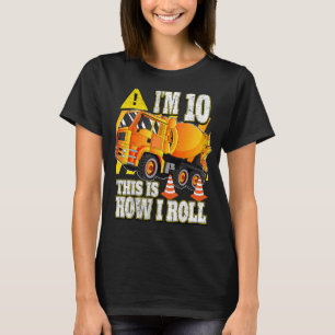 Camiseta Mixer De Concreto De Aniversário De 10 Anos