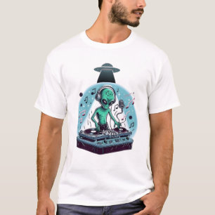 Camiseta "Mixer de Música Extraterrestre do DJ Alienígena"
