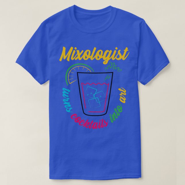 Camiseta Mixologista Cocktail Bartender 2 (Frente do Design)