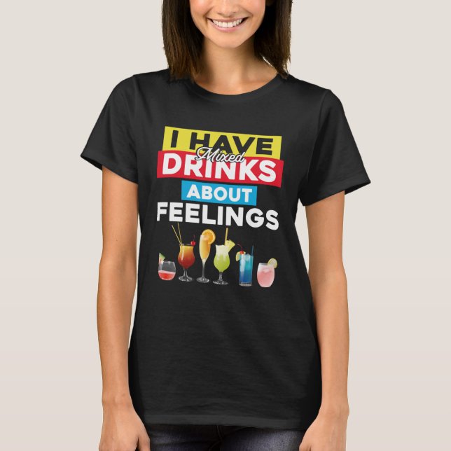 Camiseta Mixologista De Barman Eu Tenho Bebidas Misturadas  (Frente)