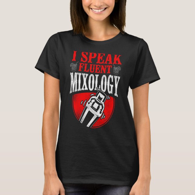 Camiseta Mixologista De Barman I Fala Mistura De Fluentes (Frente)