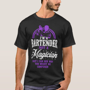 Camiseta Mixologista de Barman, sou Barman, não uma Magicia