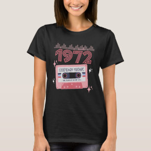 Camiseta Mixtape Vintage Birthday 1972 Cassette Tape Retro