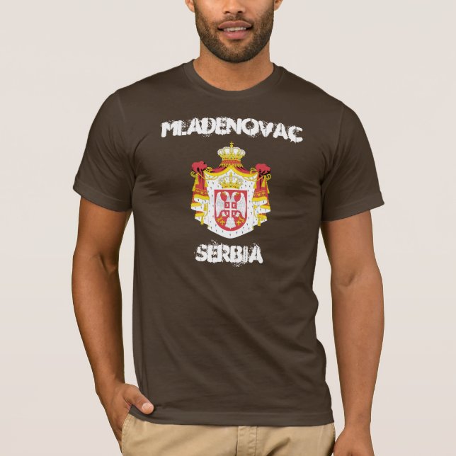 Camiseta Mladenovac, Sérvia com casaco de armas (Frente)