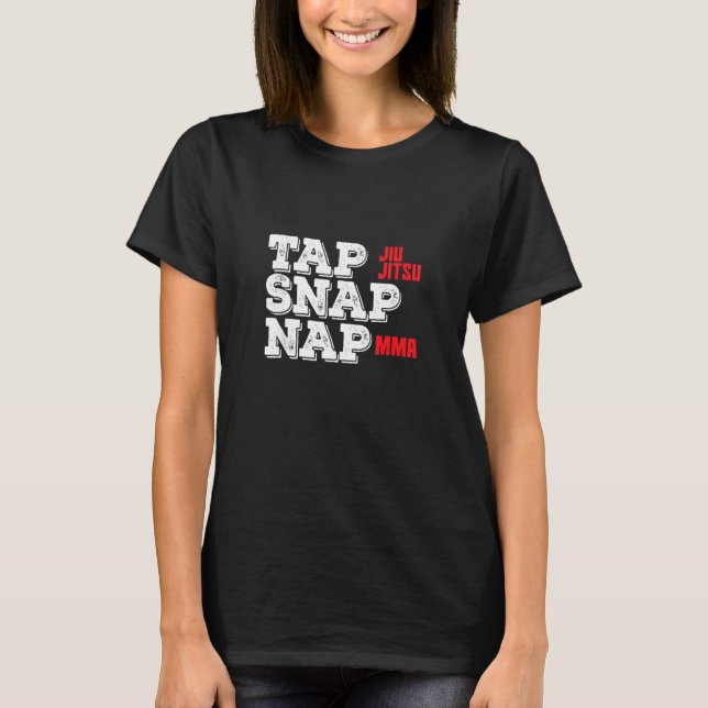 Camiseta Mma Jujutsu Tap, Snap, Nap (Frente)