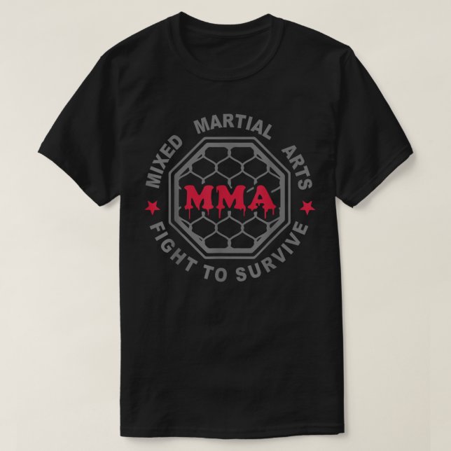 CAMISETA MMA MISTURADA ARTE MARCIAL CAGE T SHIRT BJJ 102 (Frente do Design)