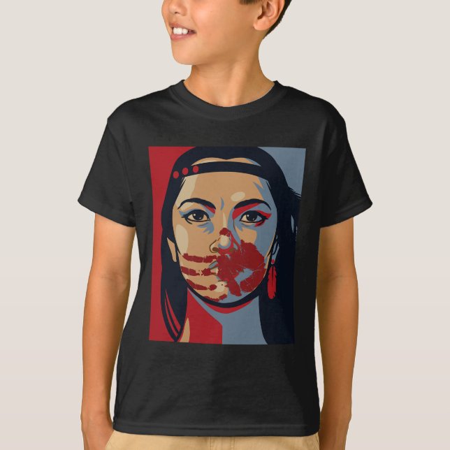 Camiseta Mmiw Indígenas de Consciência Irmãs Roubadas de Ar (Frente)