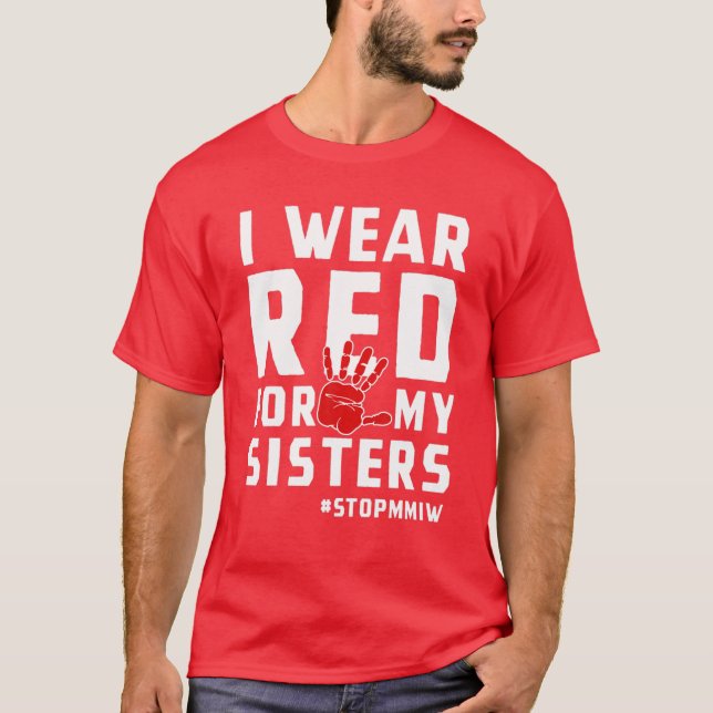Camiseta MMIW Red Por Mulheres Indígenas Assassinas Ausente (Frente)